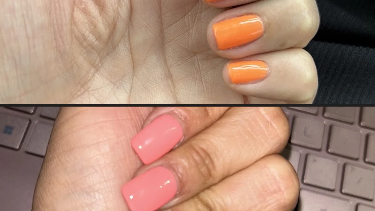 Nail salon interior with manicure stations